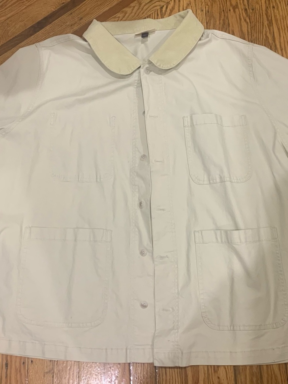 Off-white Chore Jacket with Corduroy collar EXCELLENT CONDITION